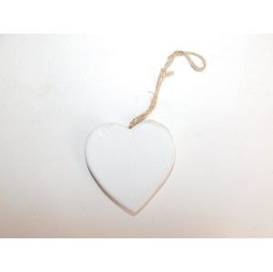 Dekorácia srdce biele 8cm