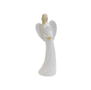 MAKRO - Dekorácia - Anjel vysoký biely 40 cm