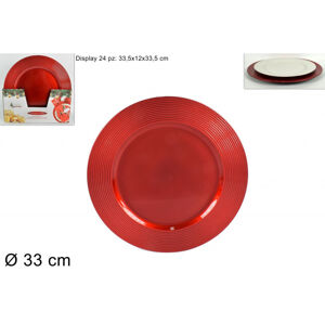 MAKRO - Podložka pod tanier 33cm červená