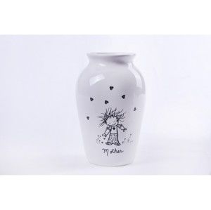 Váza biela - Friends 12x18cm